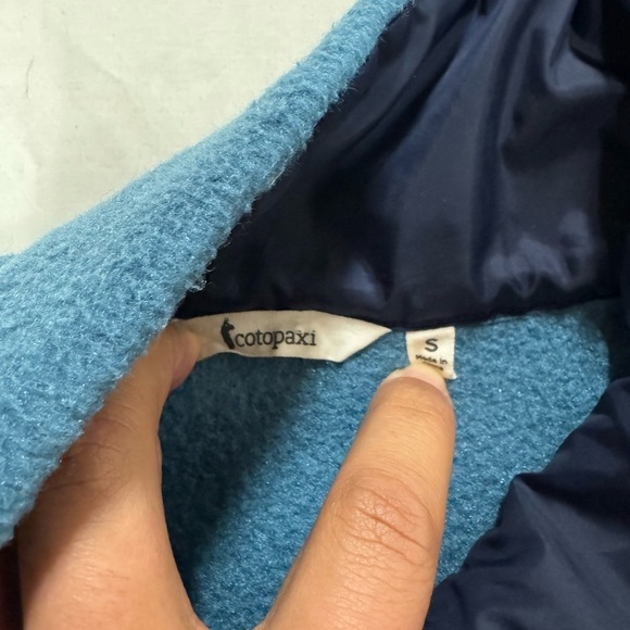 Cotopaxi Blue Fleece Jacket with Colorful Stripes - Picture 4 of 4